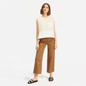 Everlane button back silk tank top